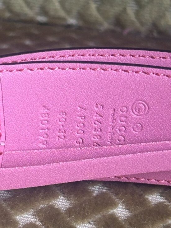 GUCCI Pretty Pink 100% Leather Interlocking G Buckle Belt main image 6